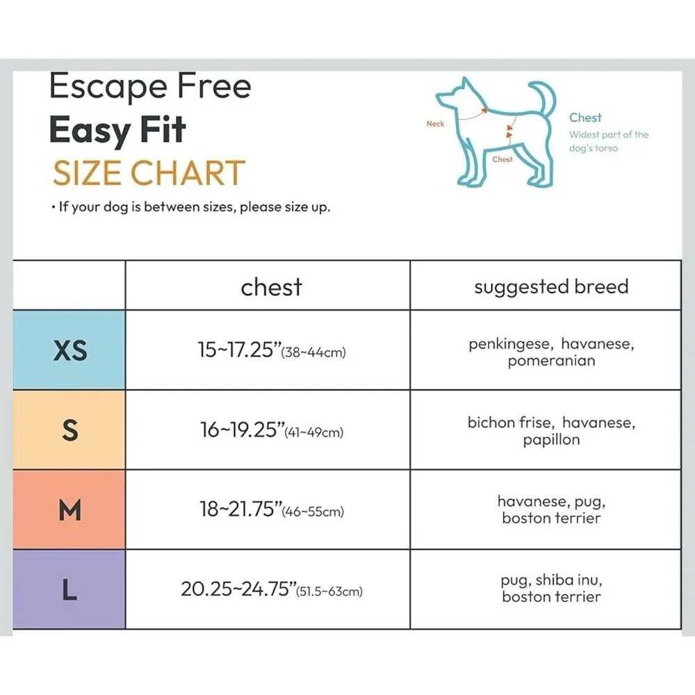 Gooby Escape Free Easy Fit‎ Harness Turquoise LargeNo Pull Small Dog Harness
